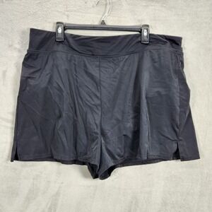 Swim Solutions Black Boyshort Thigh Minimizer Swim Bottoms Plus Size 18W 525044X